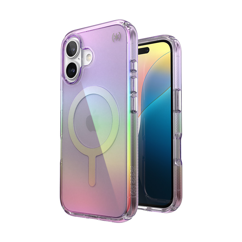 Speck Presidio2 Lux MagSafe - Case for iPhone 16 (Amazing Purple / Clear)
