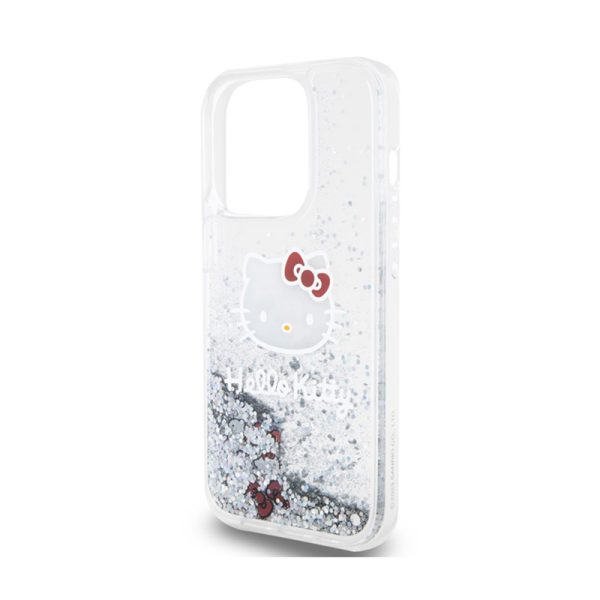 Hello Kitty Liquid Glitter Charms Kitty Head - iPhone 13 Pro Case (silver) - Image 6