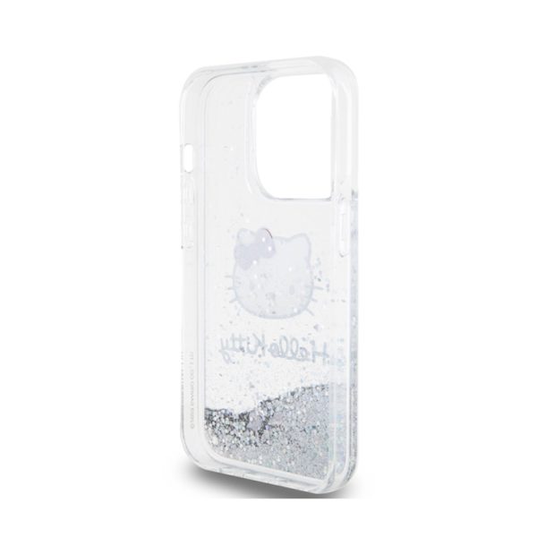 Hello Kitty Liquid Glitter Charms Kitty Head - iPhone 13 Pro Case (silver) - Image 7