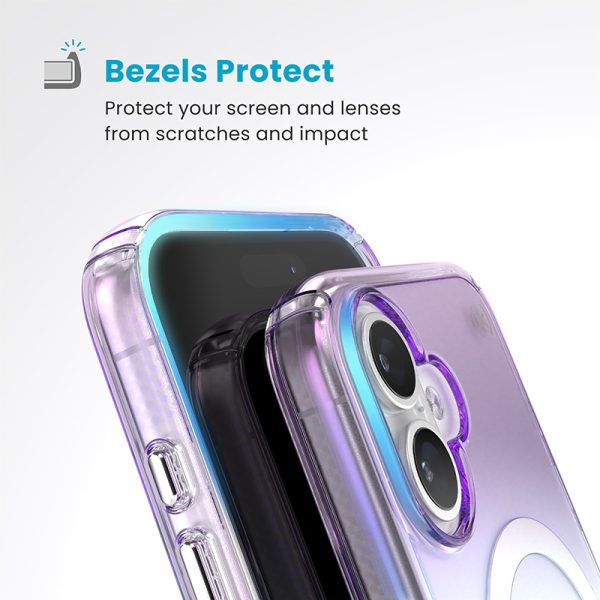 Speck Presidio2 Lux MagSafe - Case for iPhone 16 (Amazing Purple / Clear) — изображение 4