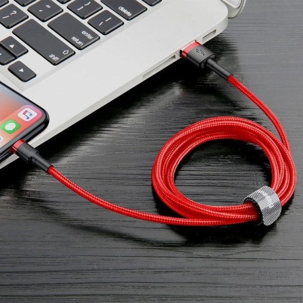 Baseus Cafule USB Lightning cable 2.4A 1m (black + red) - Image 6
