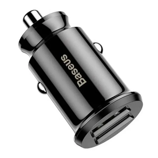 Ładowarka samochodowa Baseus Grain 2x USB 5V 3.1A (czarna) - Image 2