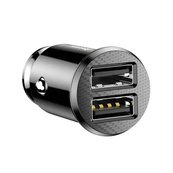 Ładowarka samochodowa Baseus Grain 2x USB 5V 3.1A (czarna) - Image 3