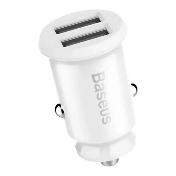 Baseus Grain Car Charger 2x USB 5V 3.1A (white) - Image 2