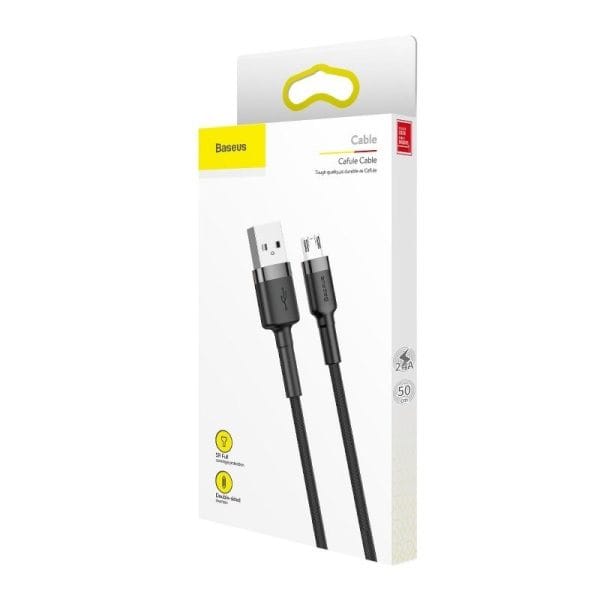 Baseus Cafule Micro USB cable 2.4A 0,5m (gray + black) - Image 6