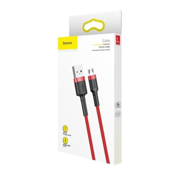Baseus Cafule Micro USB cable 2.4A 1m (Red) - Image 6