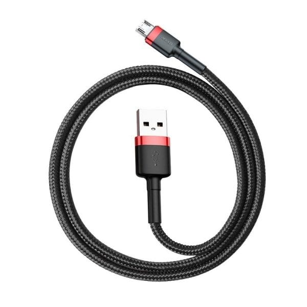 Baseus Cafule Micro USB cable 2.4A 1m (Red+ Black) - Image 3