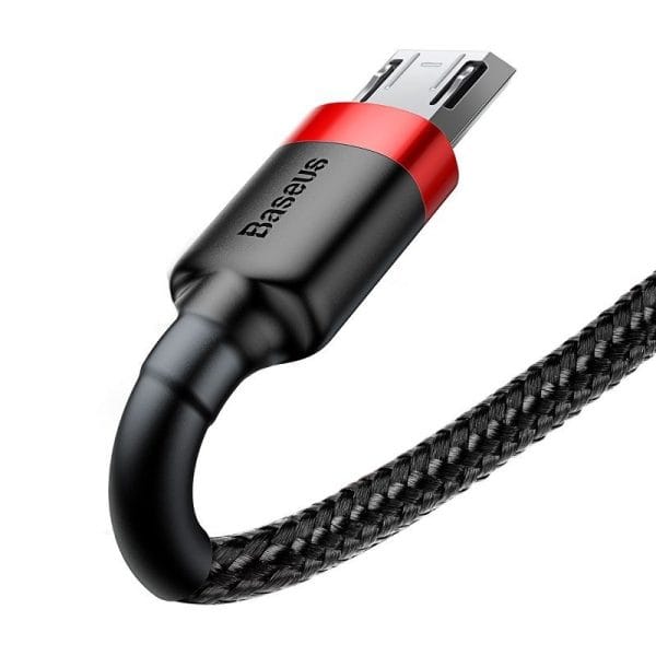 Baseus Cafule Micro USB cable 2.4A 1m (Red+ Black) - Image 5