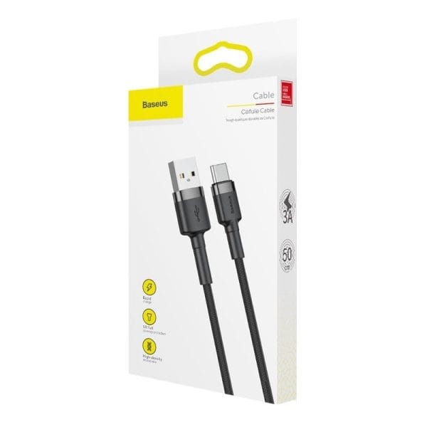 Baseus Cafule cable USB-C 3A 0.5m (Gray+Black) - Image 6