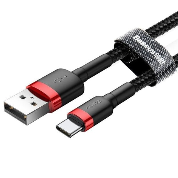 Baseus Cafule cable USB-C 3A 1m (Red+Black) - Image 2