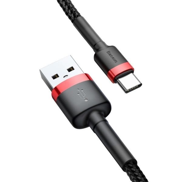 Baseus Cafule cable USB-C 3A 1m (Red+Black) - Image 4