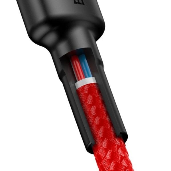 Baseus Cafule Cable USB-C PD 2.0 QC 3.0 60W 1m (Red) - Image 5