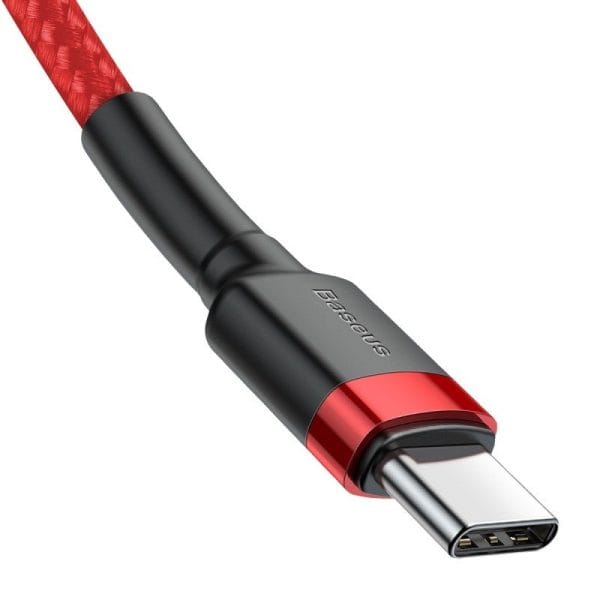 Baseus Cafule Cable USB-C PD 2.0 QC 3.0 60W 1m (Red) - Image 3