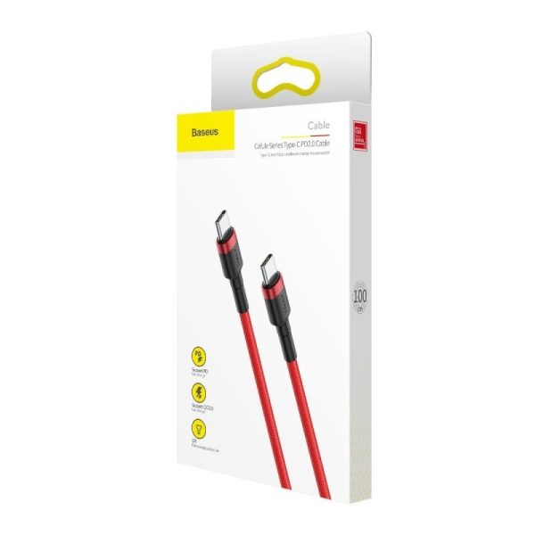 Baseus Cafule Cable USB-C PD 2.0 QC 3.0 60W 1m (Red) - Image 6