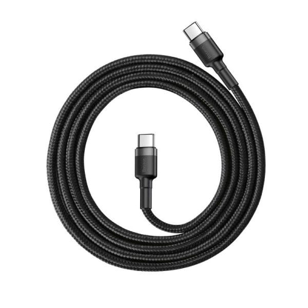 Baseus Cafule Cable USB-C PD 2.0 QC 3.0 60W 1m (Black+Gray) - Image 2