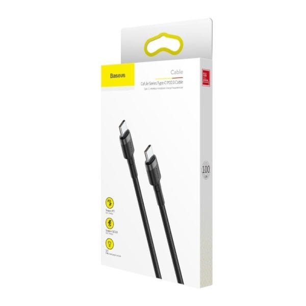 Baseus Cafule Cable USB-C PD 2.0 QC 3.0 60W 1m (Black+Gray) - Image 6