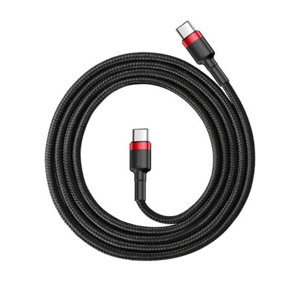 Baseus Cafule Cable USB-C PD 2.0 QC 3.0 60W 2m (Black+Red) - Image 2