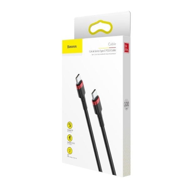 Baseus Cafule Cable USB-C PD 2.0 QC 3.0 60W 2m (Black+Red) - Image 6