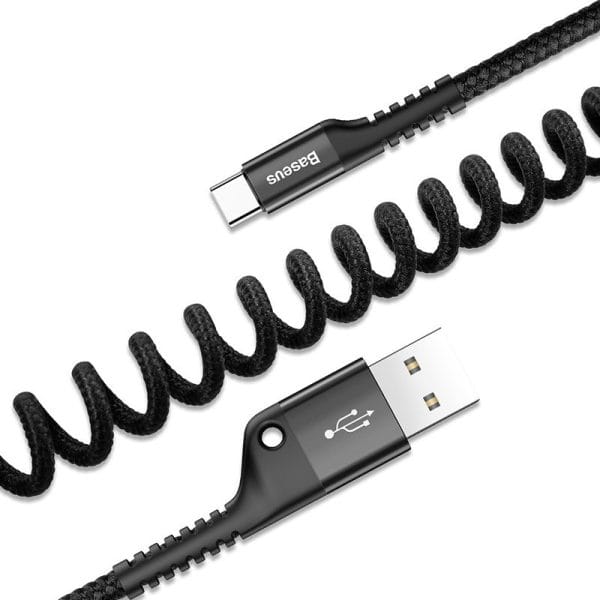 Baseus Spring-loaded USB-C cable 1m 2A (Black) - Image 5