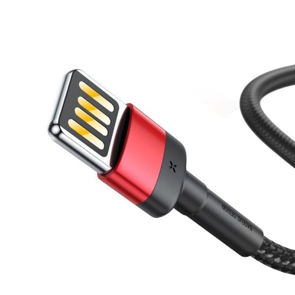 Baseus Cafule Double-sided USB Lightning Cable 2,4A 1m (Black+Red) — изображение 2