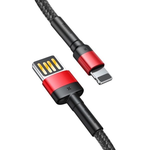 Baseus Cafule Double-sided USB Lightning Cable 2,4A 1m (Black+Red) — изображение 3