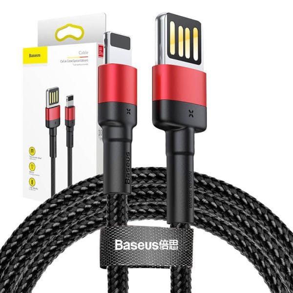 Baseus Cafule Double-sided USB Lightning Cable 2,4A 1m (Black+Red) — изображение 6
