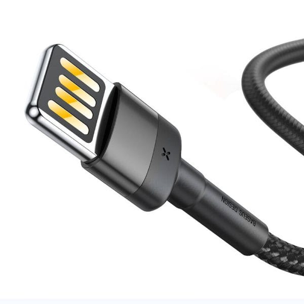 Lightning USB cable (reversible) Baseus Cafule 2.4A 1m (gray-black) - Image 3