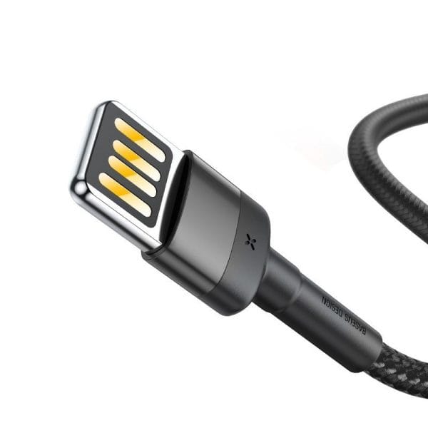 Baseus Cafule Double-sided USB Lightning Cable 1.5A 2m (Gray+Black) - Image 3