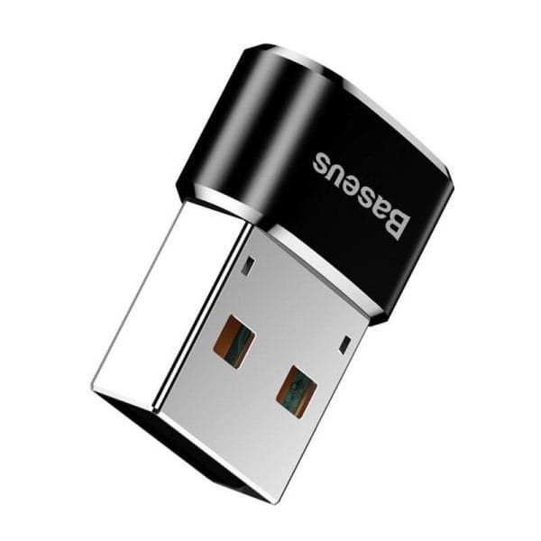 Baseus USB-C to USB-A adapter 3A (Black) - Image 4