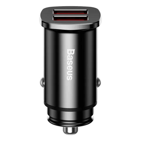 Ładowarka samochodowa Baseus Square 2xUSB QC3.0 5A 30W (czarna) - Image 3