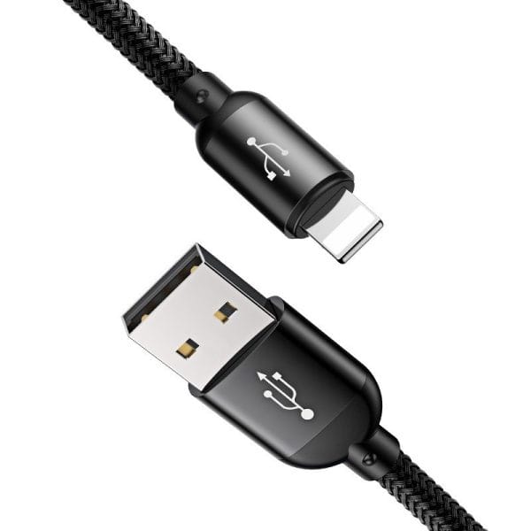 Baseus Rapid USB Cable 3in1 Type C / Lightning / Micro 3A 1,2M - Black - Image 5