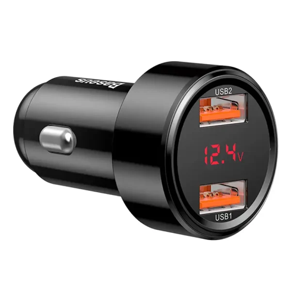 Ładowarka samochodowa Baseus Magic 2x USB QC 3.0 45W (czarna) - Image 5