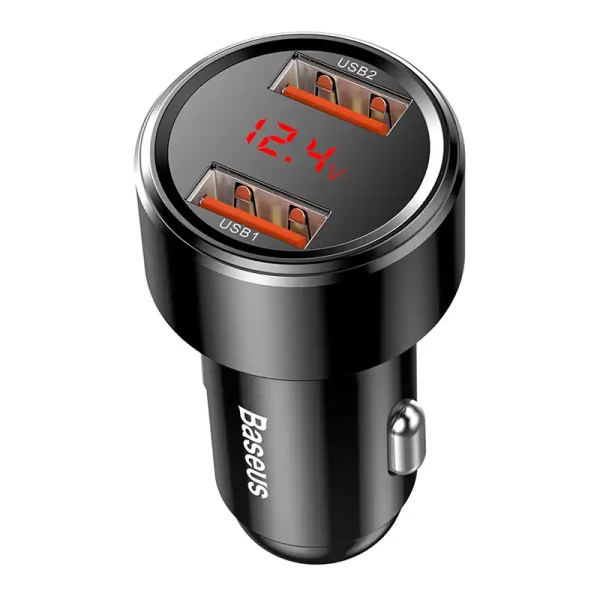 Ładowarka samochodowa Baseus Magic 2x USB QC 3.0 45W (czarna) - Image 3