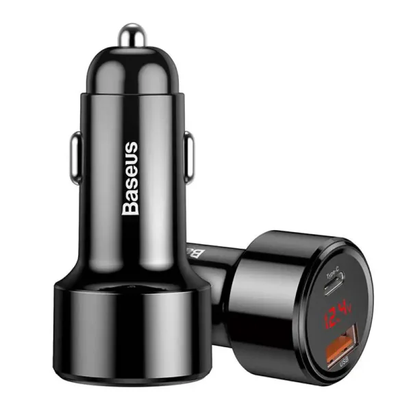 Ładowarka samochodowa Baseus Magic USB + USB-C QC 4.0  PD 45W (czarna) - Image 2
