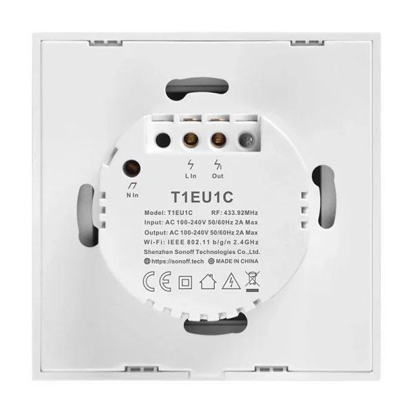 Smart Switch WiFi + RF 433 Sonoff T1 EU TX (1-channel) — изображение 4