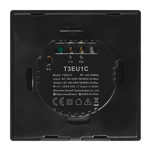 Smart Switch WiFi + RF 433 Sonoff T3 EU TX (1-channel) - Image 4