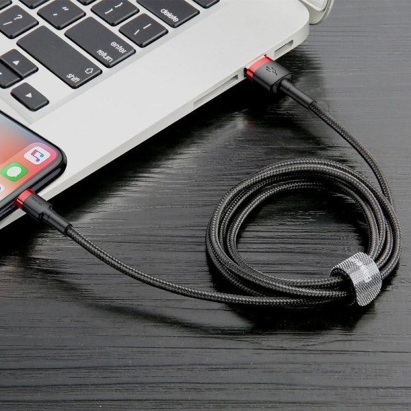 Baseus Cafule USB Lightning Cable 2,4A 0,5m (Red+Black) - Image 6