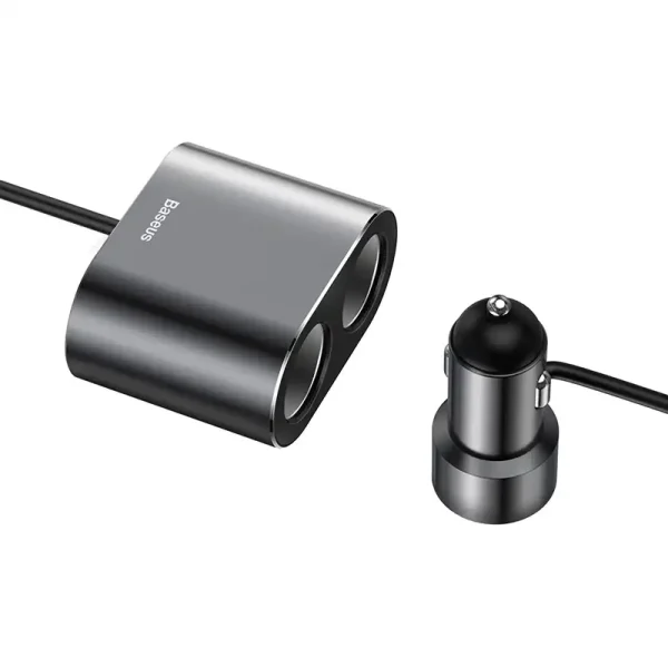 Baseus Lighter socket splitter 2xUSB 3,1A 100W (Black) - Image 2