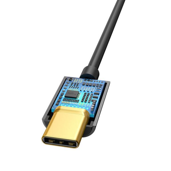 Baseus L54 Audio Adapter USB-C + mini jack 3,5mm (Black) - Image 4