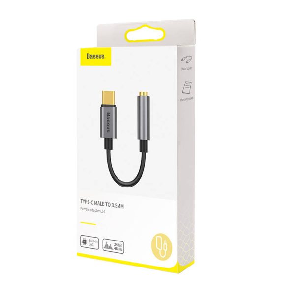 Baseus L54 Audio Adapter USB-C + mini jack 3,5mm (Black+Gray) - Image 6