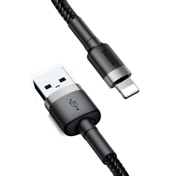 Baseus Cafule USB Lightning Cable 2A 3m (Black+Gray) - Image 3