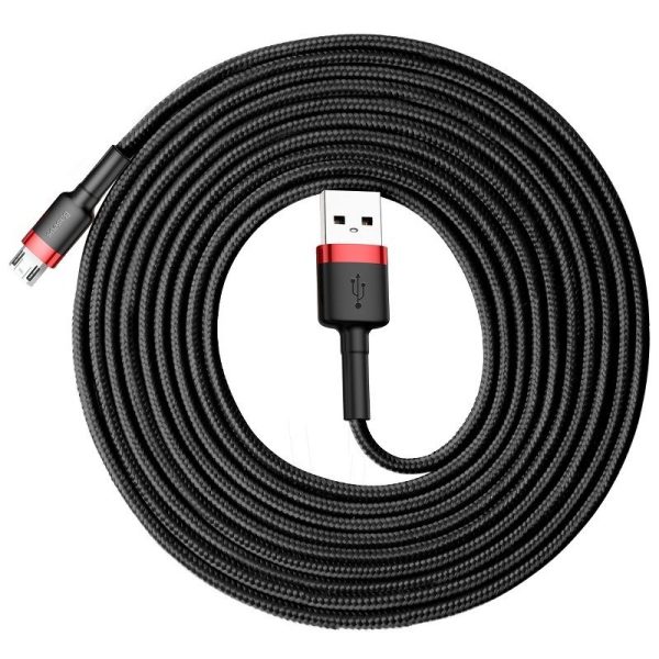 Baseus Cafule Micro USB Cable 2A 3m (Black+Red) - Image 3