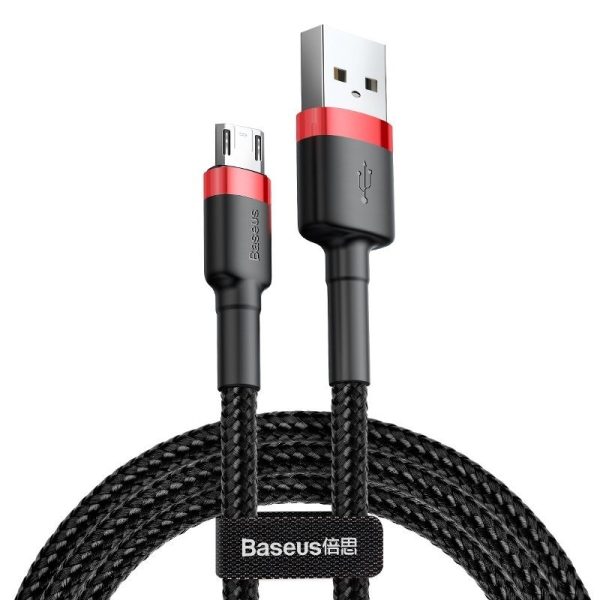 Baseus Cafule Micro USB Cable 2A 3m (Black+Red) - Image 2