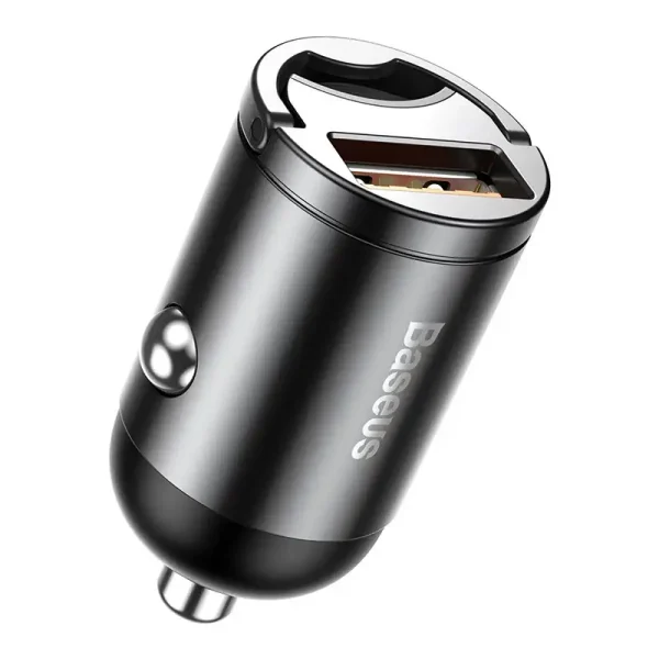 Baseus Tiny Star Mini Quick Charge Car Charger USB Port 30W Grey - Image 3