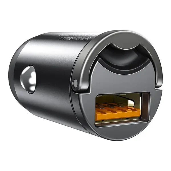 Baseus Tiny Star Mini Quick Charge Car Charger USB Port 30W Grey - Image 6