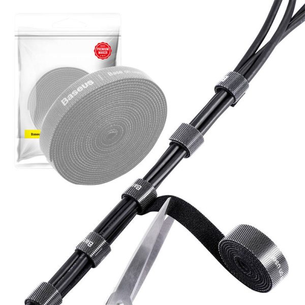 Baseus Rainbow Circle Velcro Straps 3m Grey - Image 4