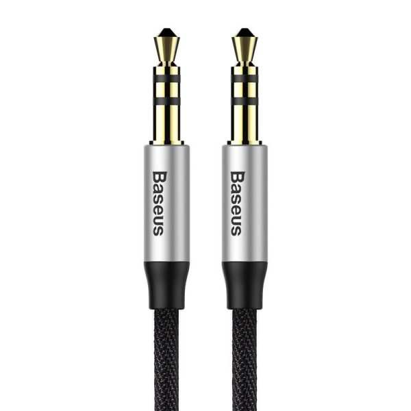 Baseus Yiven Audio Cable Cable 3.5 male Audio M30 1.5M Silver+ Black