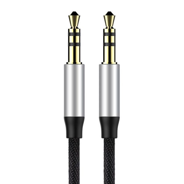 Baseus Yiven Audio Cable Cable 3.5 male Audio M30 1.5M Silver+ Black - Image 2