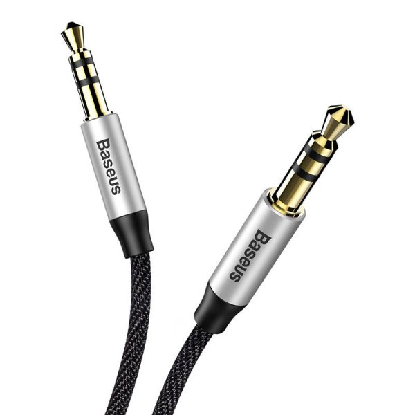 Baseus Yiven Audio Cable Cable 3.5 male Audio M30 1.5M Silver+ Black - Image 3