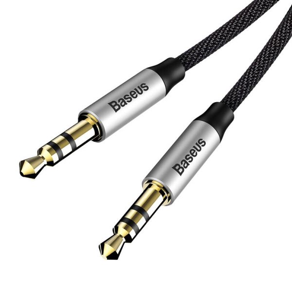 Baseus Yiven Audio Cable Cable 3.5 male Audio M30 1.5M Silver+ Black - Image 4